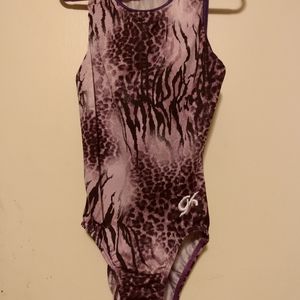 GK girls leotard racer back animal print